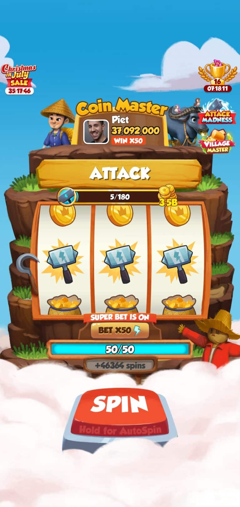 Attack Madness, Win Spins, Coins, XP Coin Master Strategies