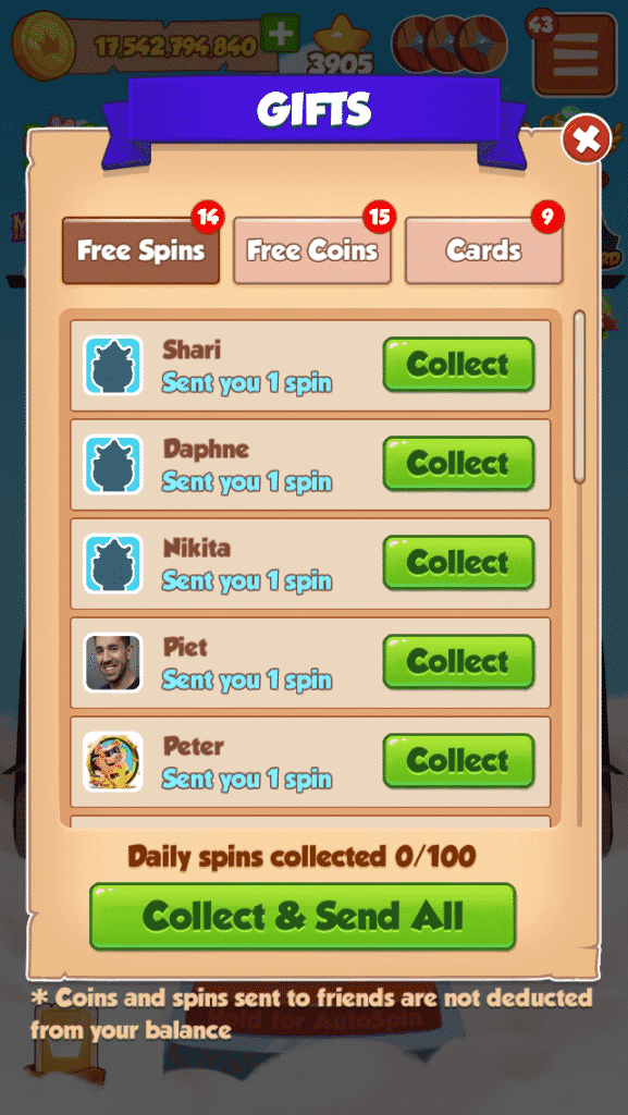 Spin free for coin master spins