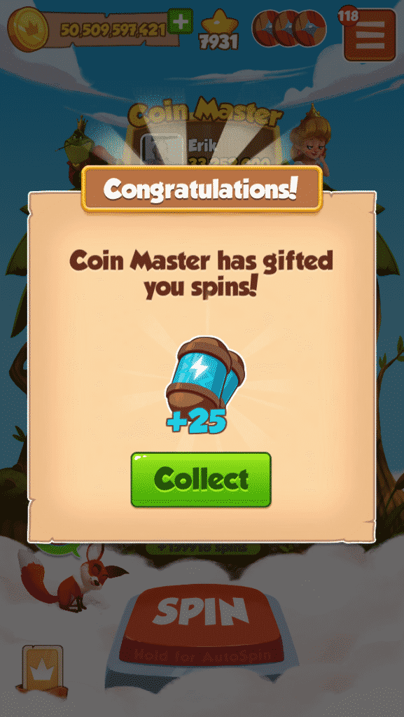 free daily spins coin master