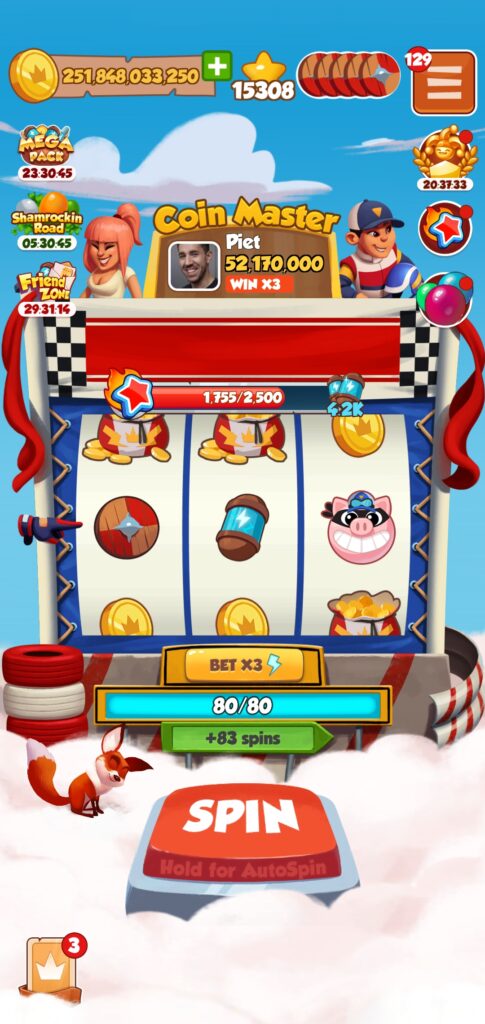 Coin Master lost all spins. What to do.