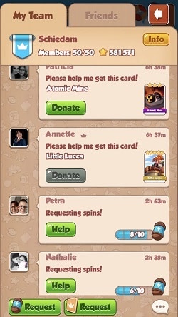Coin Master Teams help you get spins and cards