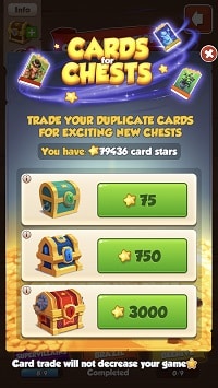 Trade stars for chests