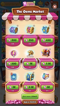 The Gems Market in Coin Master