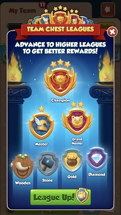Coin Master Teams Chest Leagues - win great rewards