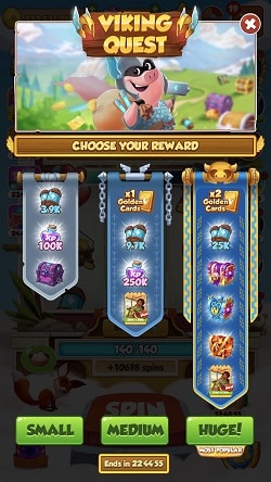 Choose your reward in Viking Quest