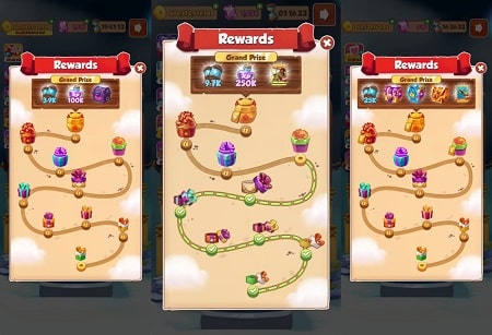 Three final rewards in Coin Master