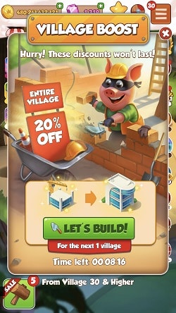 Village boost to help the boom levels